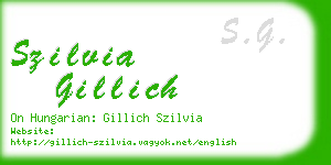 szilvia gillich business card